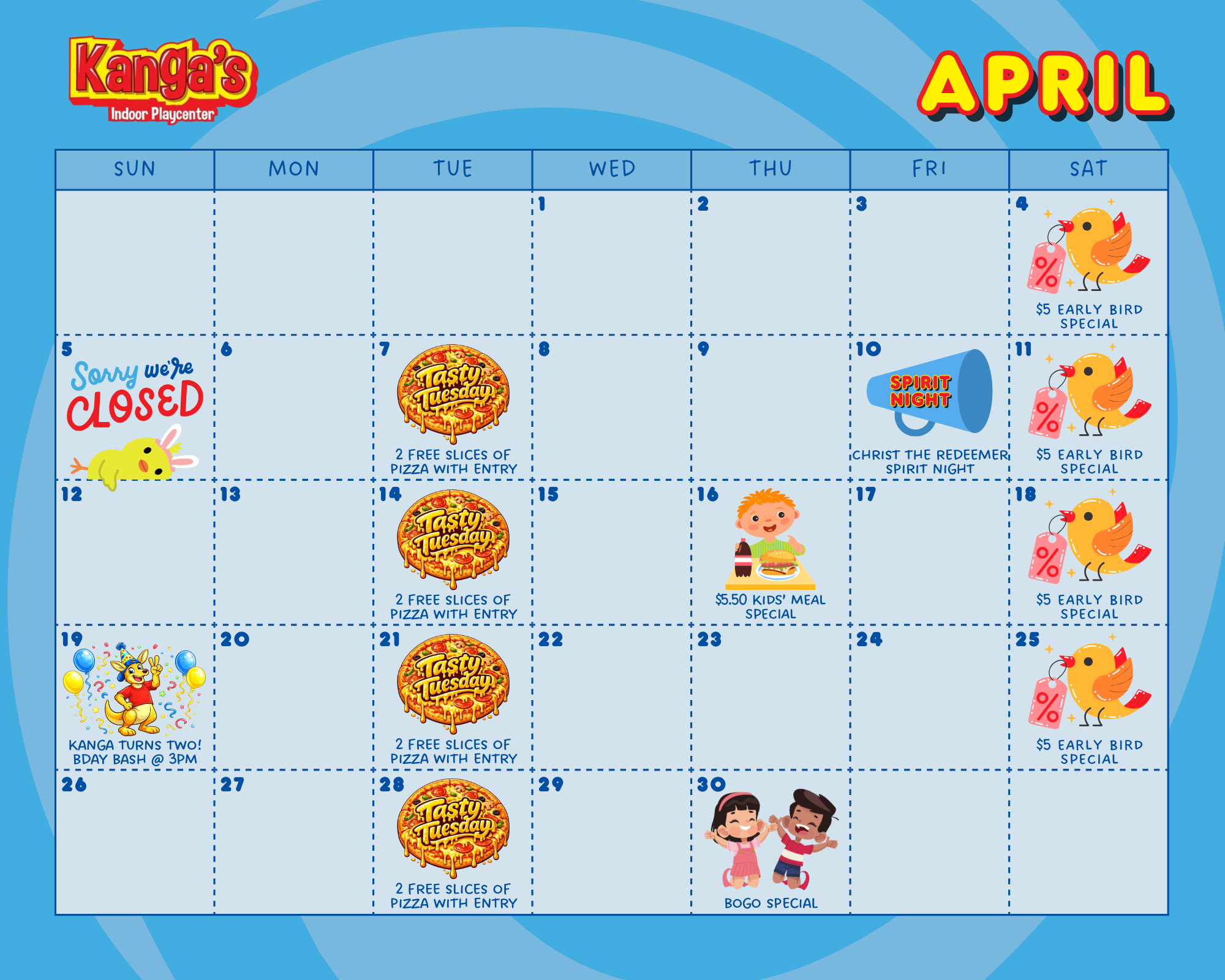 🌈APRIL CALENDAR 🐝