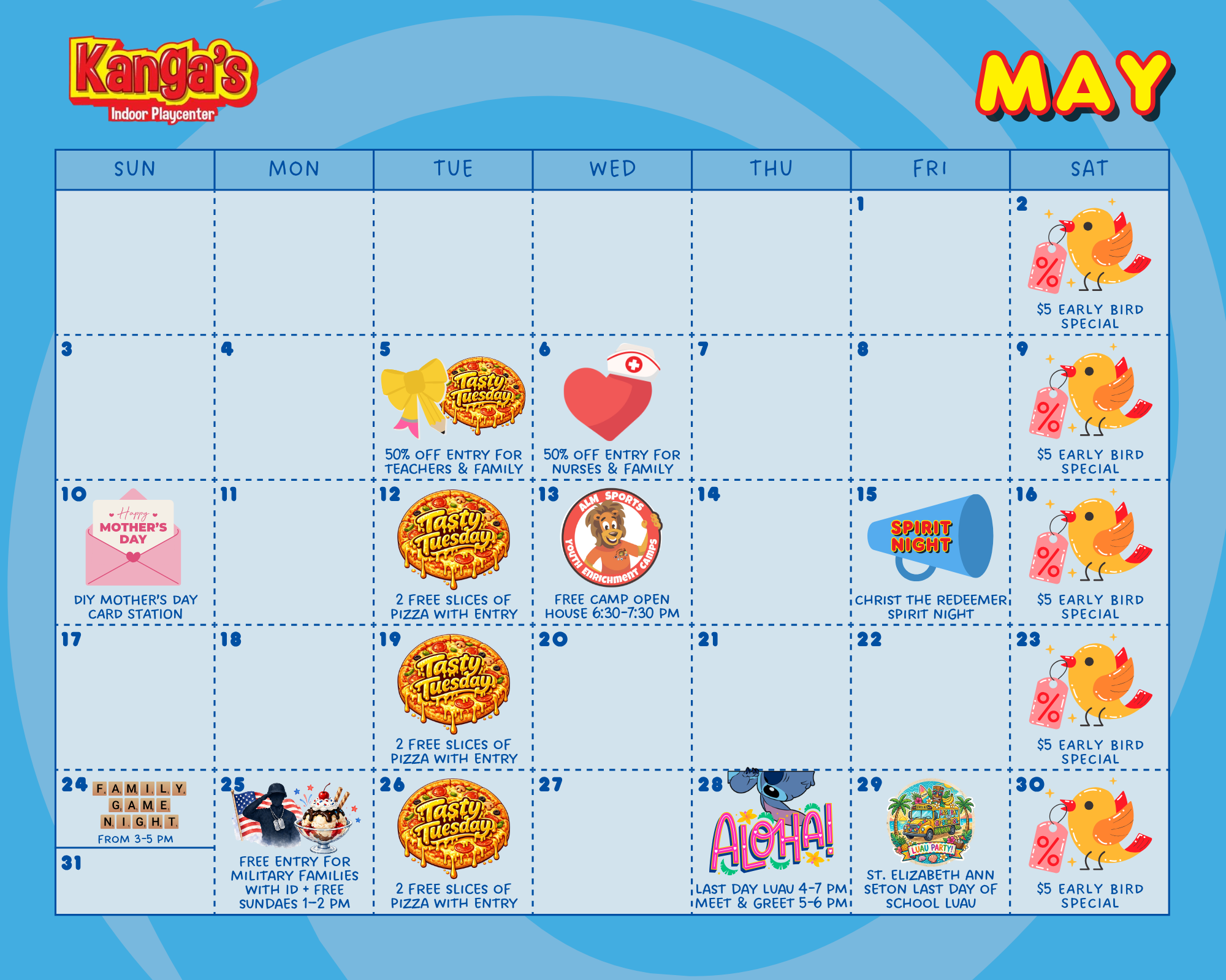 🌺 MAY CALENDAR 🎓